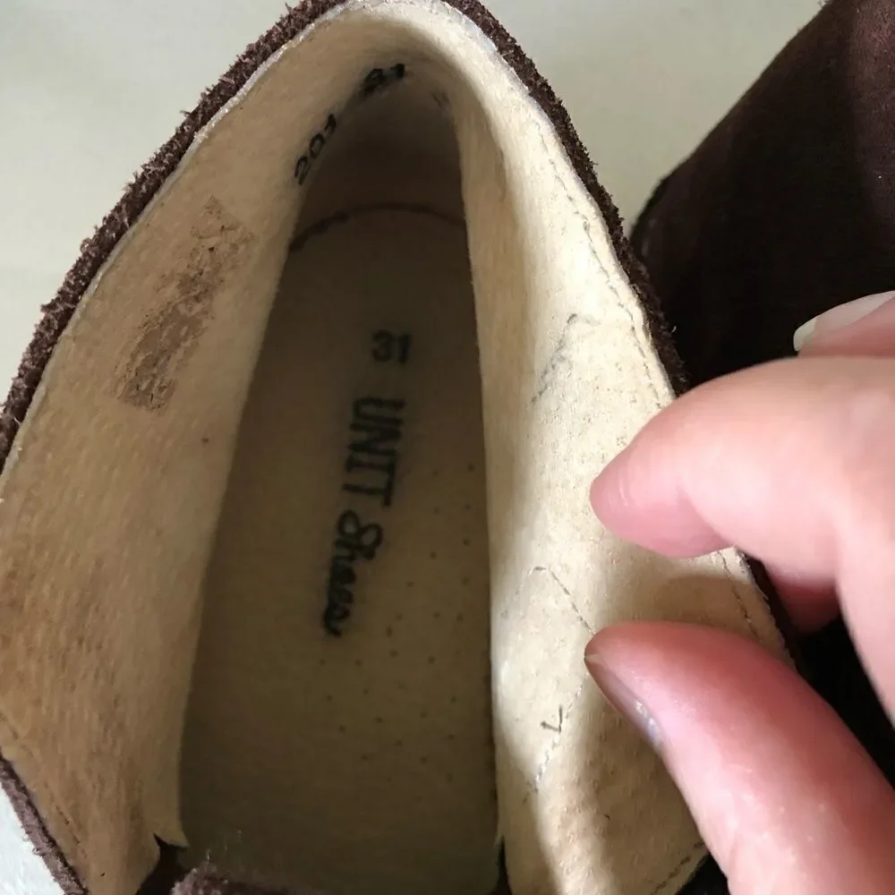 Unit Shoes Brown Suede Booties‎